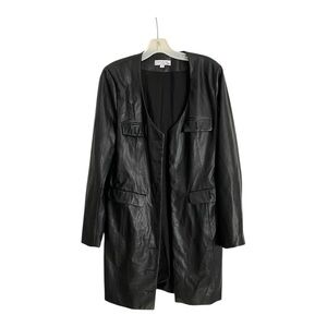 Derek Lam Collective Faux Leather Mini Dress Black Size 12